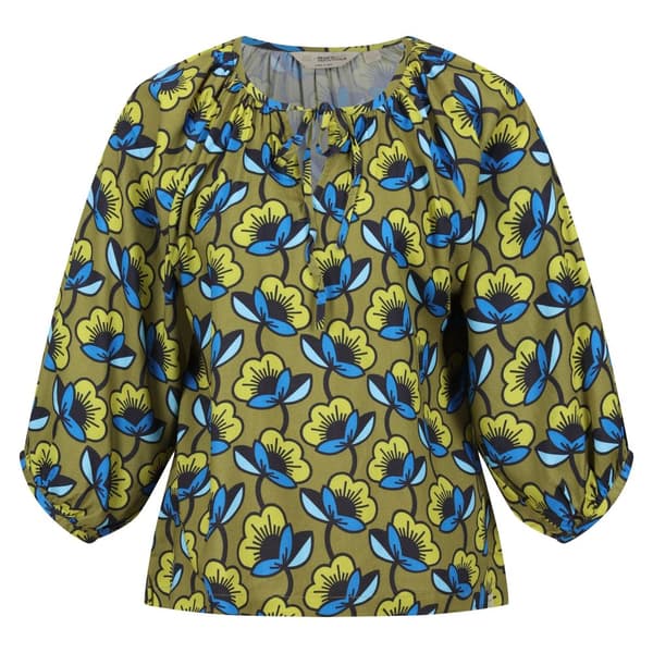Regatta Womens/Ladies Orla Kiely Passion Flower Tie Neck Blouse Cardamom Seed 14 UK