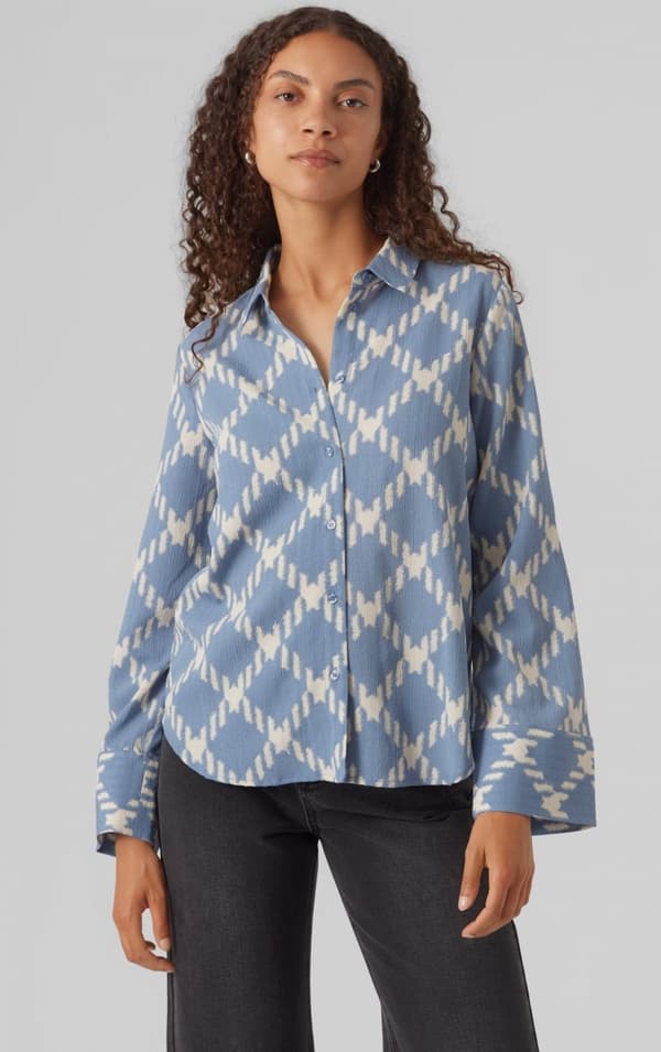 Vero Moda - vmGinas Betine Oversized Shirt Blå XS
