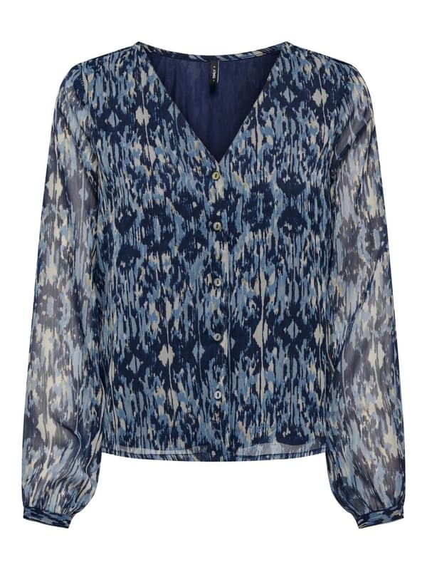 Only - onlLuna LS V-neck Top Ethnic Rebel Print
