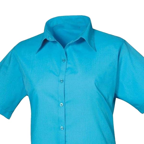 Premier Womens/Ladies Poplin Short-Sleeved Blouse