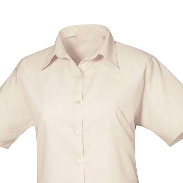 Premier Womens/Ladies Poplin Short-Sleeved Blouse