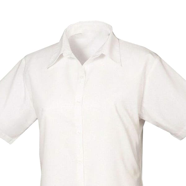 Premier Womens/Ladies Poplin Short-Sleeved Blouse