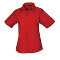 Miniatyrbilde 1 av 2: Premier Womens/Ladies Poplin Short-Sleeved Blouse