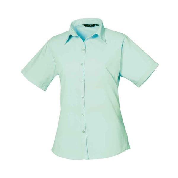 Premier Womens/Ladies Poplin Short-Sleeved Blouse