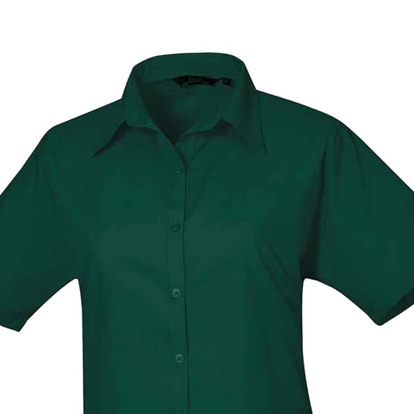 Premier Womens/Ladies Poplin Short-Sleeved Blouse