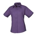 Miniatyrbillede 1 af 2: Premier Womens/Ladies Poplin Short-Sleeved Blouse