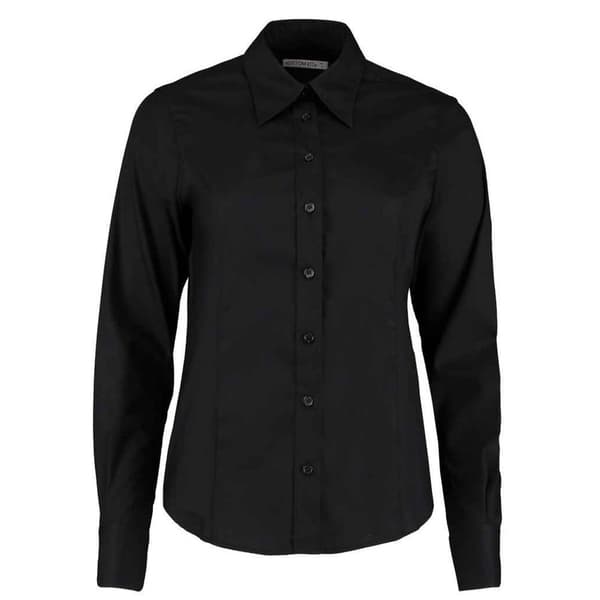 Kustom Kit Långärmad skjorta i Premium Oxford för damer/damer