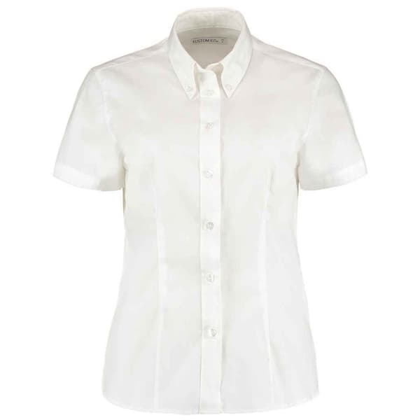 Kustom Kit Womens/Ladies Premium Oxford Tailored Short-Sleeved Shirt