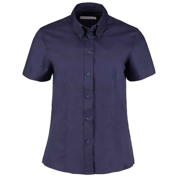 Kustom Kit Kortärmad skjorta i Premium Oxford för damer/damer