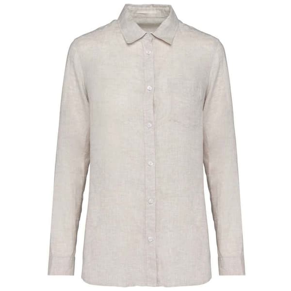 Native Spirit Womens/Ladies Linen Long-Sleeved Shirt