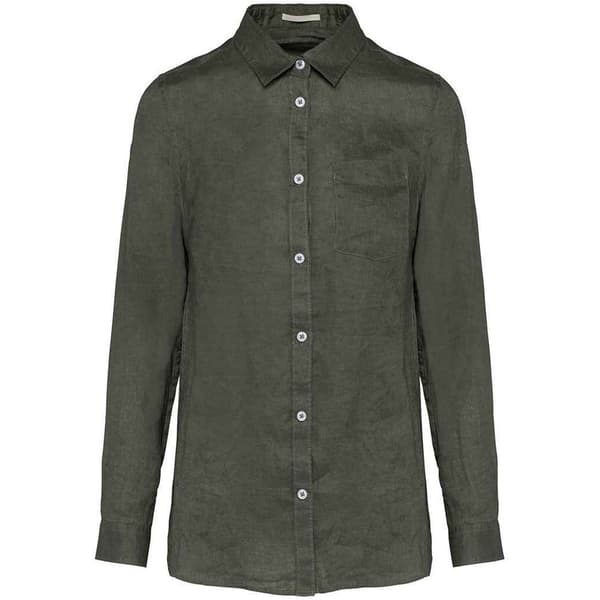 Native Spirit Womens/Ladies Linen Long-Sleeved Shirt