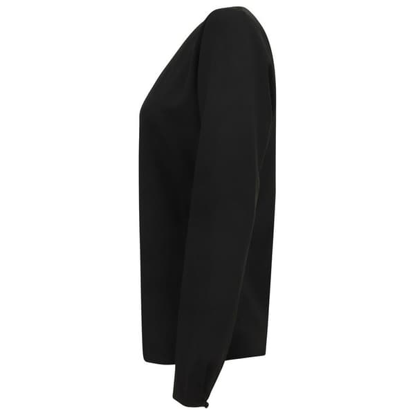 Henbury Womens/Ladies Yarn Pleat Front Long-Sleeved Blouse