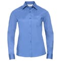 Miniatyrbillede 1 af 2: Russell Collection Womens/Ladies Poplin Easy-Care Long-Sleeved Formal Shirt