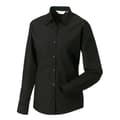 Miniatyrbilde 2 av 2: Russell Collection Womens/Ladies Poplin Easy-Care Long-Sleeved Formal Shirt
