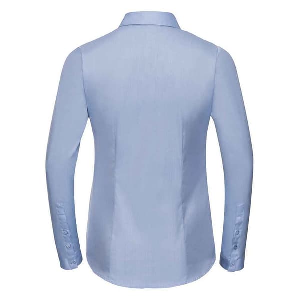Russell Collection Womens/Ladies Herringbone Long-Sleeved Formal Shirt
