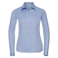 Miniatyrbilde 1 av 3: Russell Collection Womens/Ladies Herringbone Long-Sleeved Formal Shirt