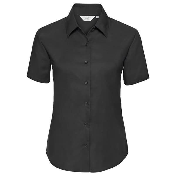 Russell Collection Womens/Ladies Oxford Short-Sleeved Shirt