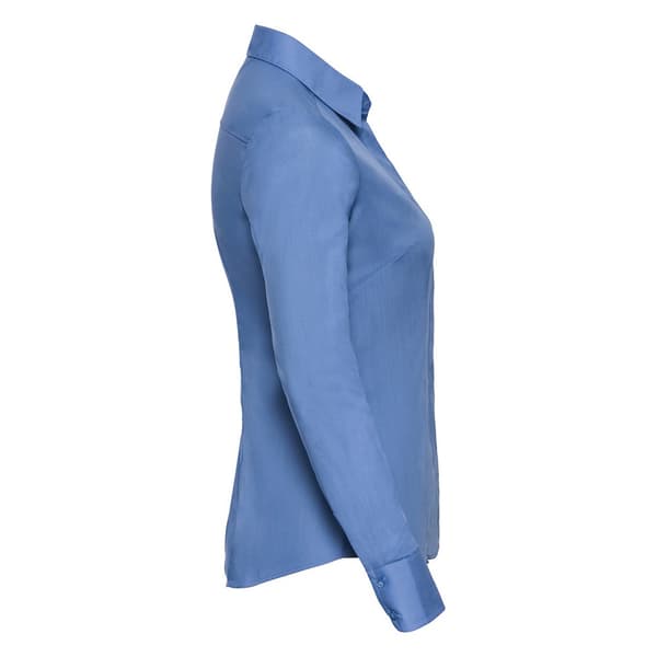 Russell Collection Womens/Ladies Poplin Fitted Long-Sleeved Formal Shirt