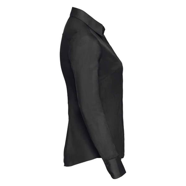 Russell Collection Womens/Ladies Poplin Fitted Long-Sleeved Formal Shirt