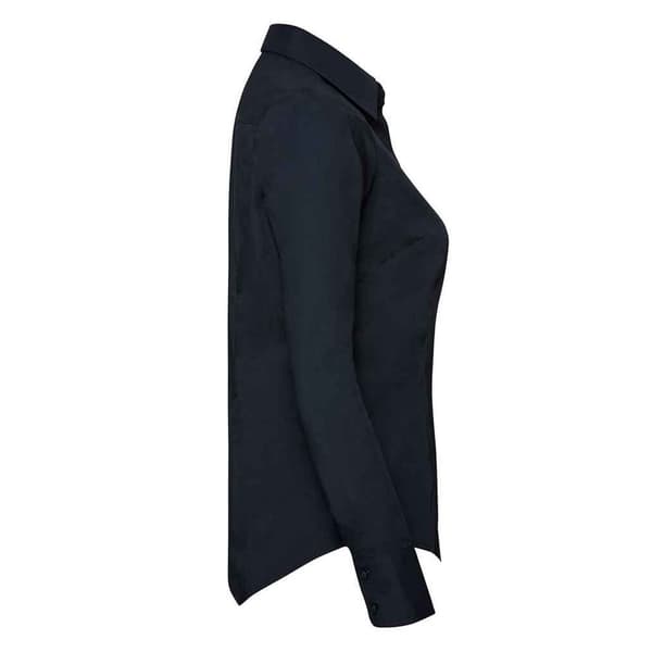 Russell Collection Womens/Ladies Poplin Fitted Long-Sleeved Formal Shirt