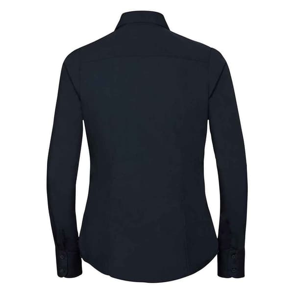 Russell Collection Womens/Ladies Poplin Fitted Long-Sleeved Formal Shirt