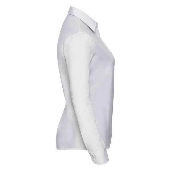 Russell Collection Womens/Ladies Cotton Poplin Easy-Care Long-Sleeved Formal Shirt