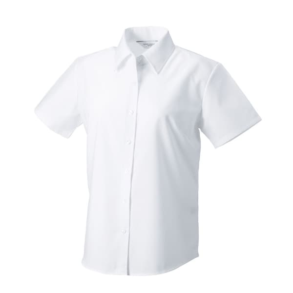 Russell Collection Womens/Ladies Oxford Tailored Short-Sleeved Shirt
