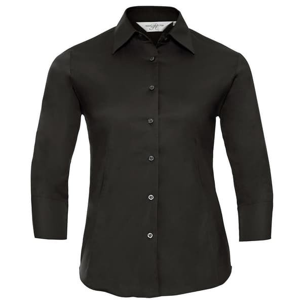 Russell Collection Womens/Ladies Easy-Care Fitted 3/4 Sleeve Formal Shirt