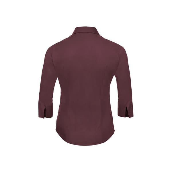 Russell Collection Womens/Ladies Easy-Care Fitted 3/4 Sleeve Formal Shirt