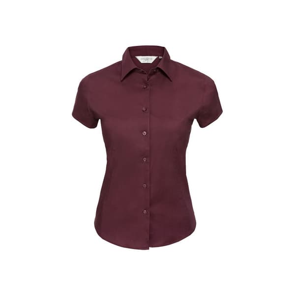 Russell Collection Womens/Ladies Easy-Care Fitted Short-Sleeved Shirt