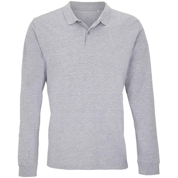 SOLS Unisex Adult Planet Marl Pique Long-Sleeved Polo Shirt