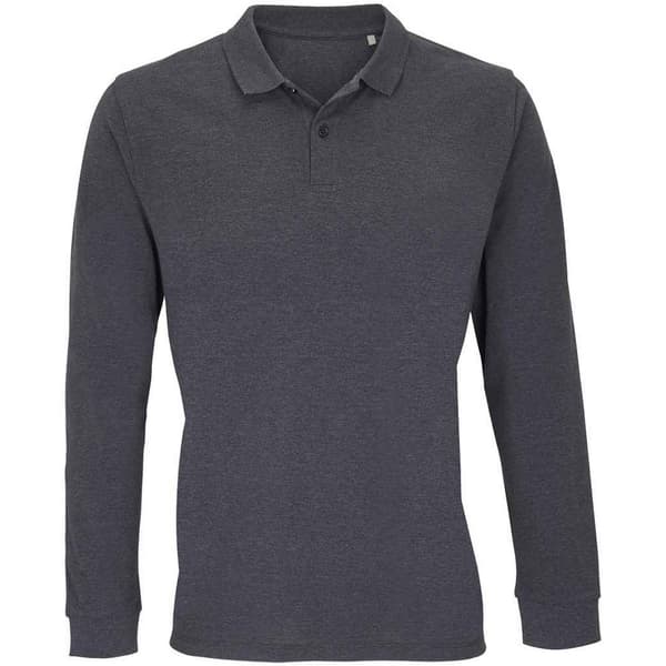SOLS Unisex Adult Planet Marl Pique Long-Sleeved Polo Shirt