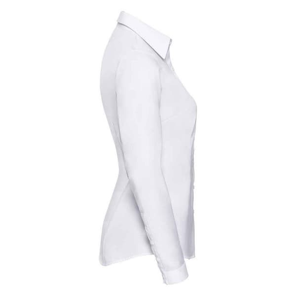 Russell Collection Womens/Ladies Herringbone Long-Sleeved Formal Shirt