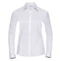 Pikkukuva 1 / 3: Russell Collection Womens/Ladies Herringbone Long-Sleeved Formal Shirt