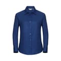 Miniatyrbillede 1 af 3: Russell Collection Womens/Ladies Oxford Long-Sleeved Shirt