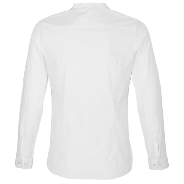 NEOBLU Womens/Ladies Poplin Bart Mao Collar Long-Sleeved Shirt