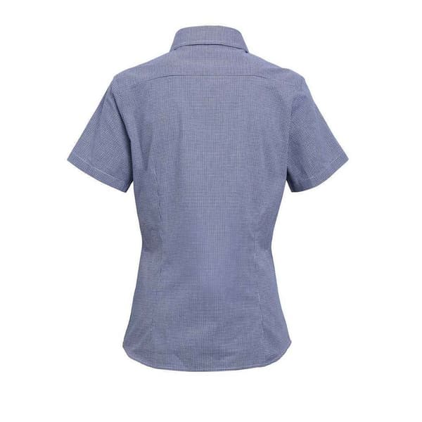 Premier Womens/Ladies Gingham Short-Sleeved Shirt