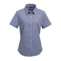 Miniatyrbillede 1 af 3: Premier Womens/Ladies Gingham Short-Sleeved Shirt