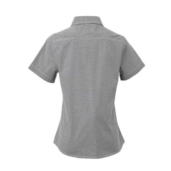 Premier Womens/Ladies Gingham Short-Sleeved Shirt
