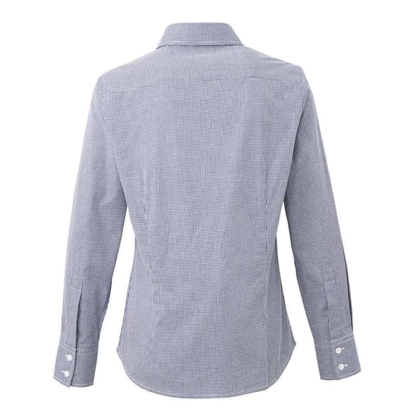 Premier Womens/Ladies Gingham Long-Sleeved Shirt