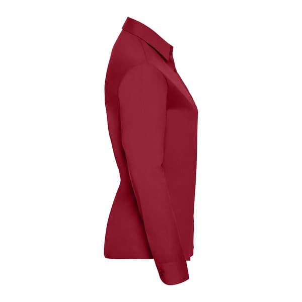 Russell Collection Womens/Ladies Poplin Easy-Care Long-Sleeved Shirt