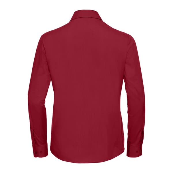 Russell Collection Womens/Ladies Poplin Easy-Care Long-Sleeved Shirt