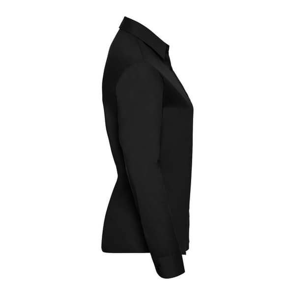 Russell Collection Långärmad skjorta i lättskött poplin för damer/damer