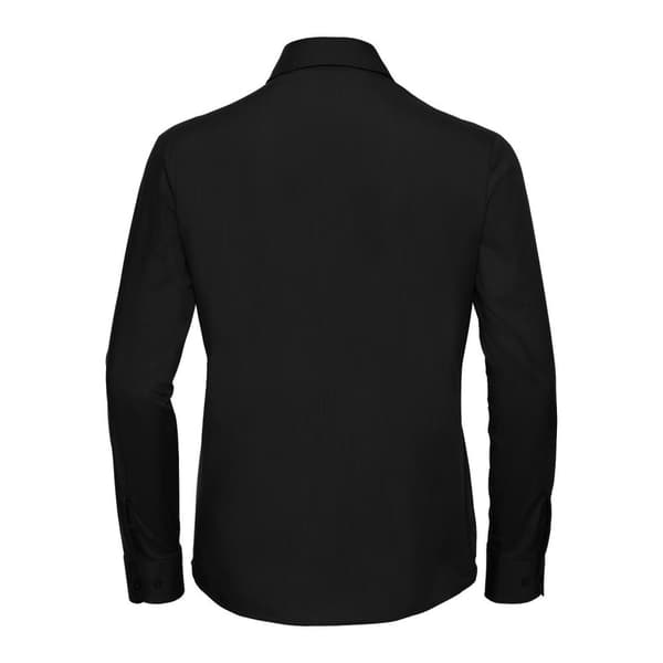Russell Collection Womens/Ladies Poplin Easy-Care Long-Sleeved Shirt