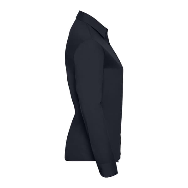 Russell Collection Womens/Ladies Poplin Easy-Care Long-Sleeved Shirt