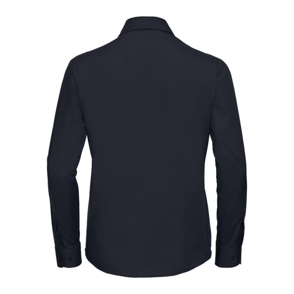 Russell Collection Womens/Ladies Poplin Easy-Care Long-Sleeved Shirt