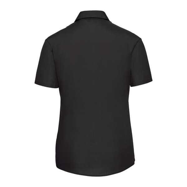 Russell Collection Womens/Ladies Poplin Easy-Care Short-Sleeved Shirt