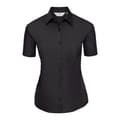 Miniatyrbilde 1 av 3: Russell Collection Womens/Ladies Poplin Easy-Care Short-Sleeved Shirt