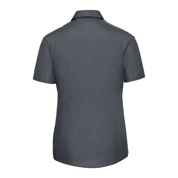 Russell Collection Womens/Ladies Poplin Easy-Care Short-Sleeved Shirt