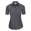 Miniatyrbilde 1 av 3: Russell Collection Womens/Ladies Poplin Easy-Care Short-Sleeved Shirt